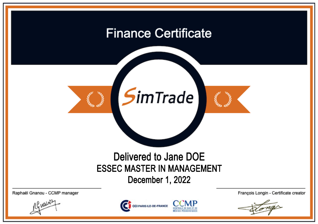 SimTrade Certificate